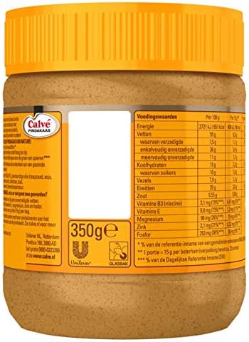 Peanut Butter with Peanut pieces | Calvé | Peanut butter with pieces of peanut | Total Weight 12.35 ounce