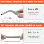 UpinFun Glasses Ear Cushion, Eyeglasses Temple Tips Sleeve Protectors, Eyeglass Ears Behind Guards Ends Arm Covers