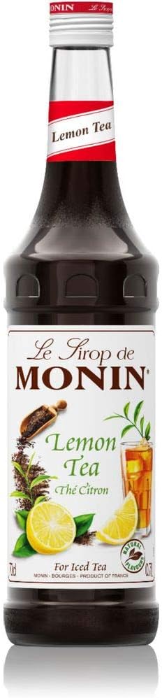 Monin - Lemon Tea Concentrate, Crisp and Tart Lemon Flavor, Great for Well Balanced Lemon Iced Tea, Vegan, Non-GMO, Gluten-Free (750 ml)