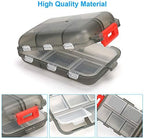 2PCS Travel Pill Organizer Box, Portable Pill Case, Pill Box Dispenser, with 10 Compartments for Different Medicines
