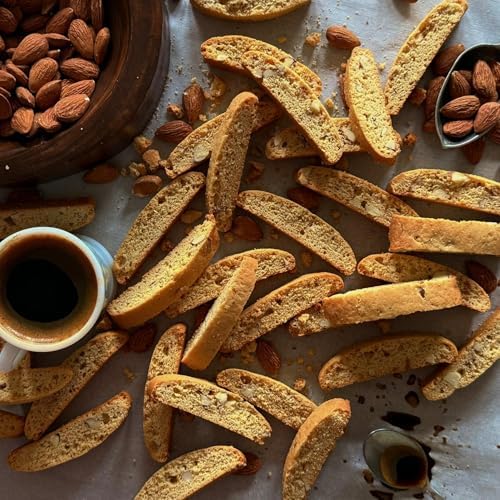 Toasted Almond Biscottini – Keto Friendly | 3g Net Carbs & 2g Sugar |High Protein, Authentic Italian Style, Low Carb, Low Sugar, Gourmet Biscotti Cookie Snack