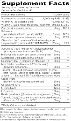 Priority One Vitamins - Oxi Plus 120 Capsules - Antioxidants with Herbal Extracts and a Broad Spectrum of Flavonoids*