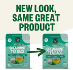 FGO Organic Spearmint Leaf Herbal Tea, 40 Count, Eco-Conscious Tea Bags, Caffeine Free, (Pack of 1)