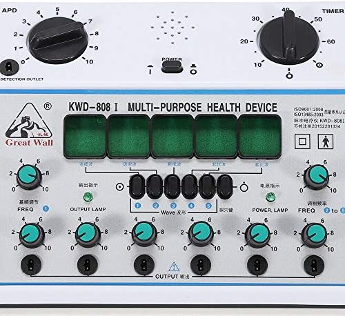 KWD808-I Electric Acupuncture Stimulator Machine, 110V Electric Impulse Acupuncture Treatment, 100-240V 6 Output Patch Massager, 500-1060hpa Electrotherapy Acupuncture Instrument Pulse Electrotherapy