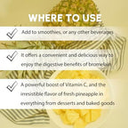 Pineapple Powder 8 oz, Spray-Dried, Quick-Dissolving - Natural Vitamin C, Manganese & Bromelain - Great for Smoothies, Baking, Sauces & Teas