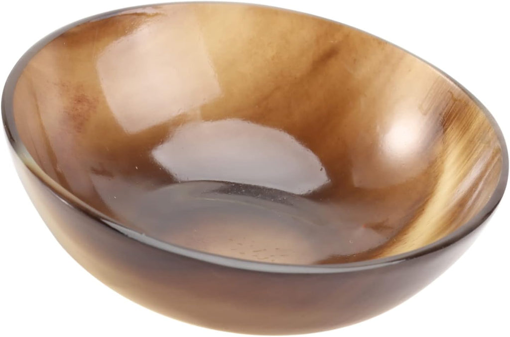 Healifty Yak Horn Shaving Bowl 3 Inch Shave Soap Bowl for Men Natural Horn Shaving Lather Durable Mug for Home and Travel