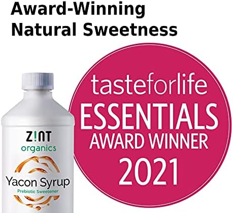 Organic Yacon Syrup - 100% Pure Paleo-Certified Prebiotic Fiber, Natural Sweetener, Non GMO, Pure Yacon Root Superfood - Natural Diet Aid (8 fl oz)