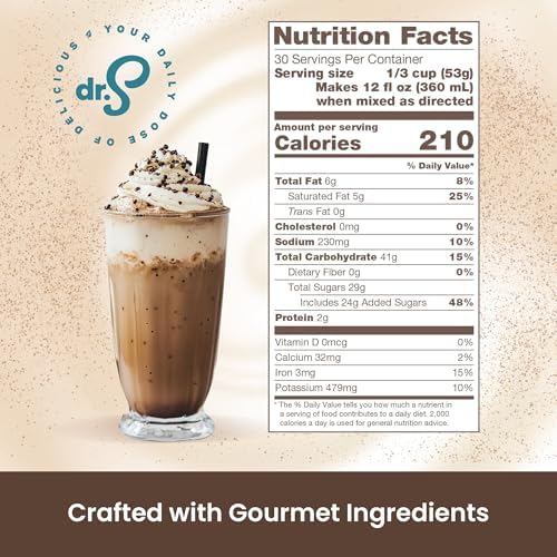 Dr. Smoothie Café Essentials Mocha Java – No Artificial Colors, Flavors, or Sweeteners – Shelf Stable – 61mg of Caffeine per Serving – Great for Hot, Iced, & Frozen Frappes (3.5 lb Bag, 30 Servings)