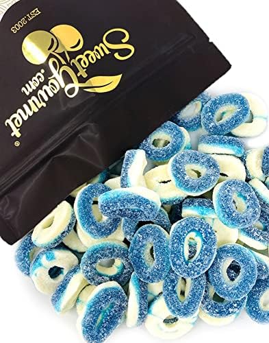 SweetGourmet Gummy Blue Raspberry Rings | Gummi Candy | 2 Pounds