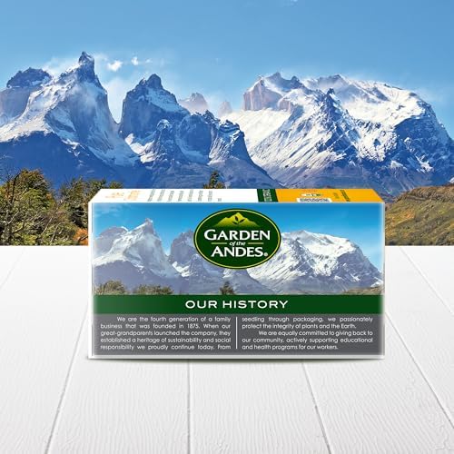 Garden of The Andes - Pure Chamomile Herbal Tea - 20 Individually Wrapped Tea Bags - Caffeine Free - USDA Organic - Handpicked Andes Flowers - Dual-chamber glue-free bags