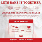 Bakers Club Artisan Dough Conditioner – Bread Improver & Baking Enhancer for Better Texture, Volume & Shelf Life – Sourdough, Pizza Crust, Bagels, Muffins, Cakes, Cookies & Pies Enhances Any Flour 10oz