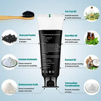 Lagunamoon Whitening Charcoal Toothpaste for Sensitive Teeth, Enamel Repair, Cavity Protection - Natural Toothpaste for Whitening, Removing Stains, Mint Flavor Freshen Breath Mint Gel - No Peroxide
