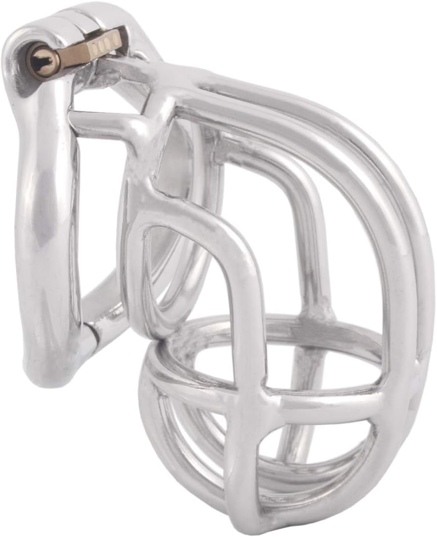 TERNENCE Ergonomic Design Chastity Device 304 Steel Stainless Easy to Wear Male Virginity Lock Chastity Belt K250 (50mm/ L Size)