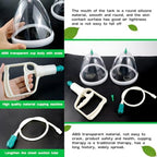 Vacuum Cupping Set for Breast Massage - Silicone Cups with Hand Pump for Body Contouring, Muscle Relaxation and Lymphatic Drainage, Home Therapy Kit for Women