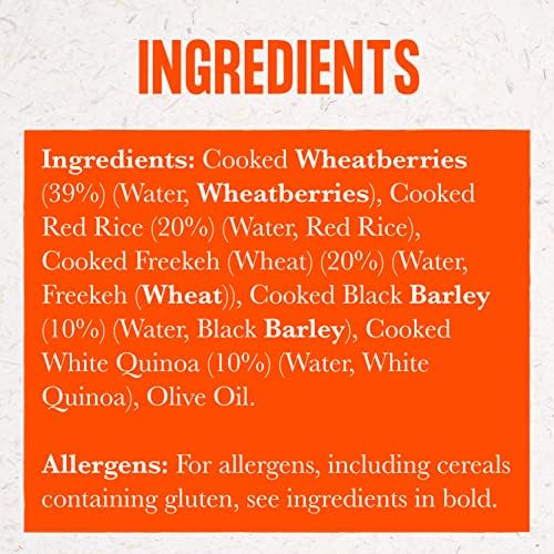 Merchant Gourmet Simply Cooked Glorious Grains with Red Rice & Quinoa - Microwave Rice Mix - Source of Fiber, Low Fat & Vegan - Pack of 6 x 250g Ready-to-eat Pouches