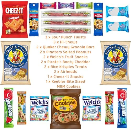 Hangry Kit Birthday Snack Box - (20 CT) Happy Birthday Basket Care Package - Contains Birthday Snacks, Cookies, Chips, Candy. Party Variety Box. (Funny 1)
