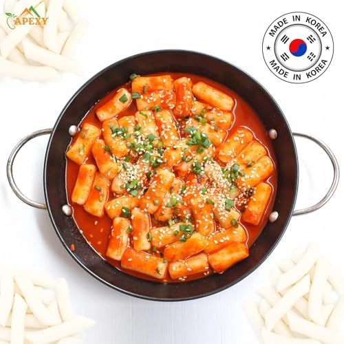 Apexy Korean Rice Cake Tteokbokkik Rice Cake, Chewy Tteok, Authentic Korean Street Food Snack, Perfect with Cheese and Ramen Noodles, No MSG, and Gluten Free, Non-GMO 21.16 oz Pack of 1