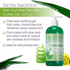 SATIN SMOOTH Aloe Vera Gel, Post-Wax Soothing Formula to Reduce Redness and Soothe Irritated Skin, Hydrating Care for Face, Body, and Hair, 16 fl oz.