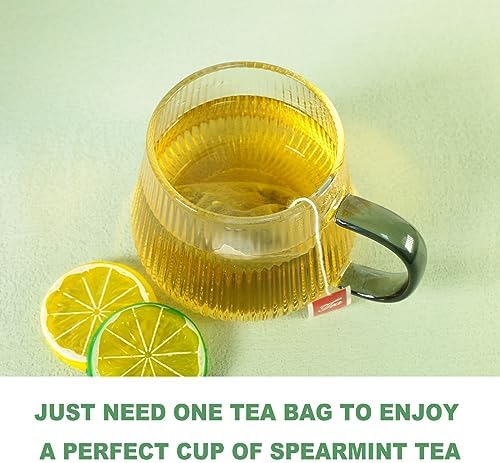 TEARELAE - Spearmint Tea - 1.5g x 50 Count - 100% Pure Spearmint Leaves - Non-GMO - Naturally Caffeine-free Herbal Tea - Support Digestion & Natural Breath Freshener