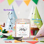 Homsolver 30th Birthday Gifts for Women Her, Decorations Gifts for 30 Year Old Woman, 30th Birthday Candles - Limited Edition 1996 Handmade (Vanilla Birthday Cake Scent with Sprinkles)