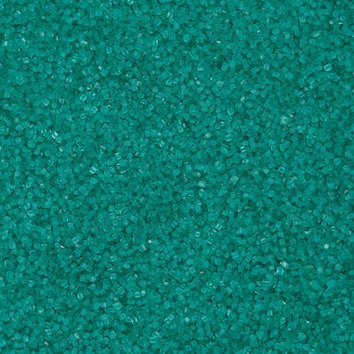 Turquoise Sugar Crystals | Ideal Decoration Solution for Cakes, Cookies, Cupcakes & Desserts | Sugar Crystals for Baking Topping | Adds Crunch & Shine to Every Sweet Treat - 3.6 oz