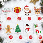 Morcheiong Christmas Cupcake Toppers - 80 Pcs Winter Holiday Party Fruit Cake Decoration Supplies