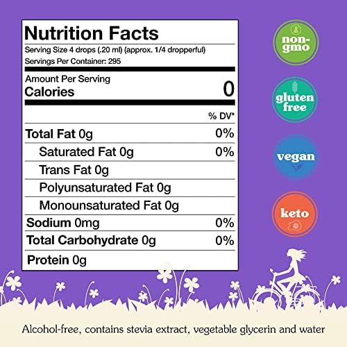 NuNaturals Liquid Stevia, Sugar-Free Sweetener, Plant-Based Sugar Substitute, Zero Calorie, Unflavored, Alcohol-Free, 2 oz