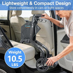 3 Wheel Walkers for Seniors with Bag and Hand Brakes, Lightweight Foldable Rollator with Swivel Front Wheel, Adjustable Height, Compact Mobility Aid for Elderly, Indoor Outdoor Use (Black)