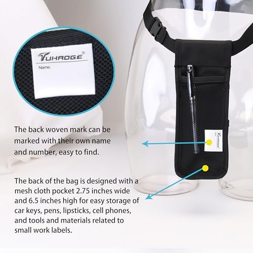 Tuhaoge Massage Bottle Bag Massage Oil Holster Lotion Holster Massage Therapist Massage Oil Holster Massage Lotion (TH-XJ1kd-Black)
