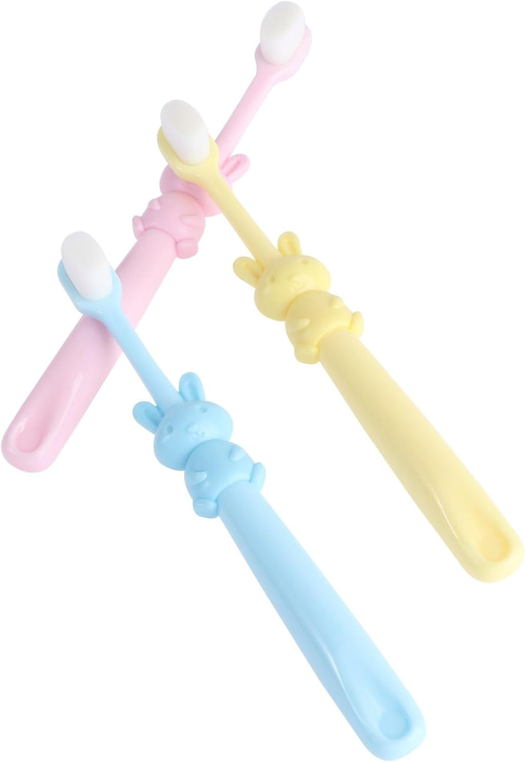 3pcs Toothbrushes Manual Toothbrush Soft Bristles Oral Care Tool for 2-8 Years Boys with Cartoon Rabbit Design