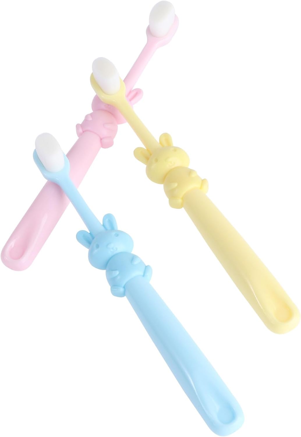 3pcs Toothbrushes Manual Toothbrush Soft Bristles Oral Care Tool for 2-8 Years Boys with Cartoon Rabbit Design