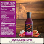 Kosmos Q Raspberry Chipotle BBQ Sauce, Sweet & Spicy BBQ Sauce with Real Raspberries & Chipotle Peppers, Bold Barbecue Sauce for Pork, Chicken, Brisket & More, Natural Ingredients, 16.5 Oz Bottle