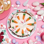 72PCS Edible Easter Bunny Ear Cupcake Toppers Wafer Paper Pink White Bunny Ear Cake Toppers Edible Rabbit Ears Cupcake Picks for Easter Theme Spring Birthday Baby Shower Party Supplies