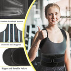 Posture Corrector for Women & Men - Adjustable Back Brace, Lumbar Support for Pain Relief, Scoliosis & Hunchback Correction, Spine Alignment Aid XL(37"-42")