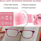 JOSCHOO 5-Pack Reading Glasses Blue Light Blocking Spring Hinge Readers for Men Women Computer Eyeglasses (5Clours-4, 1.25, x)