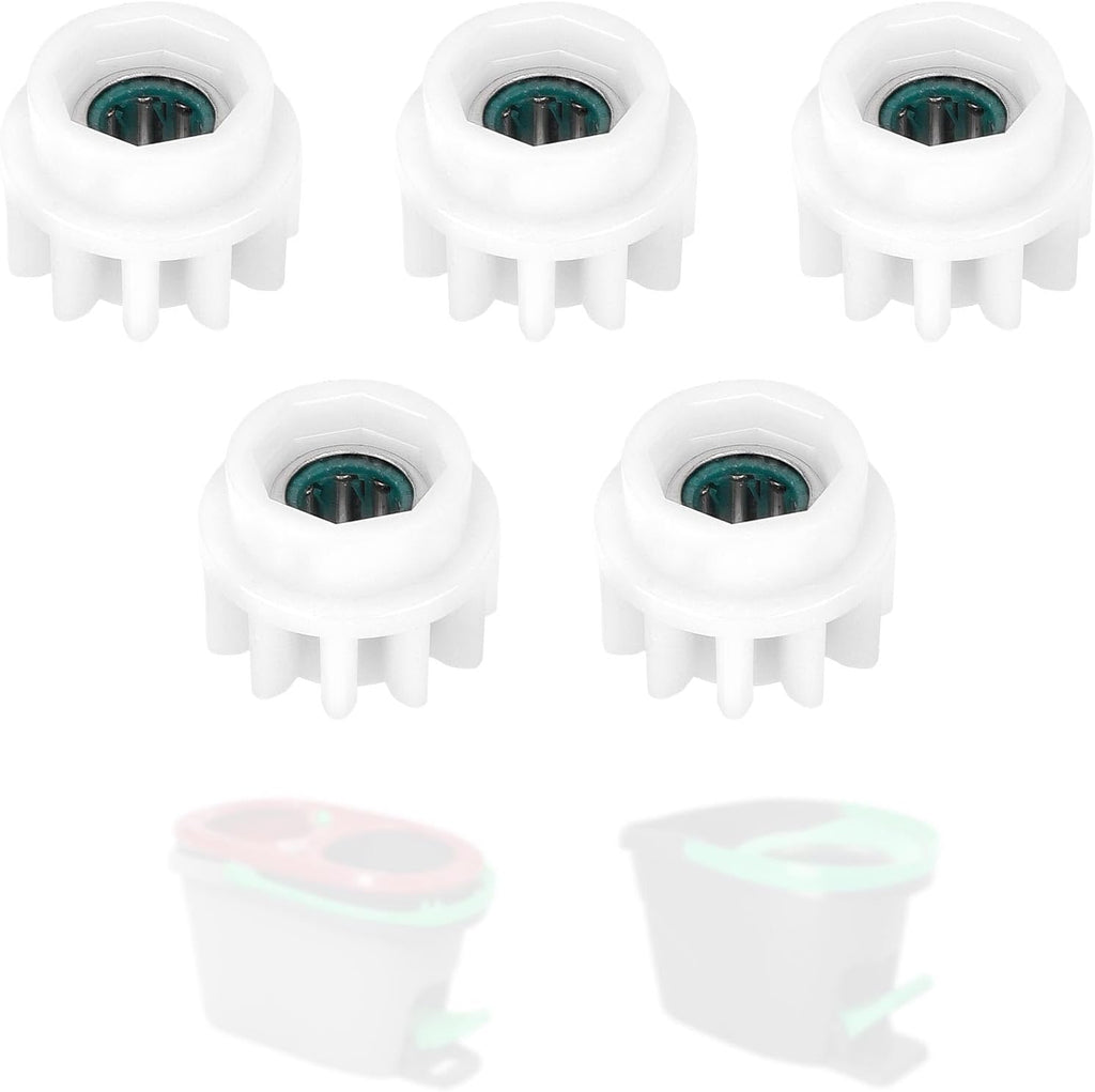 5pcs Spin Mop Bucket Gear Compatible with OCedar Easywring Bucket System, One Way Clutch Bearing Gear Sprockets Replacement Repair for Fixing Most Rotating Mop Buckets(White)