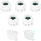 5pcs Spin Mop Bucket Gear Compatible with OCedar Easywring Bucket System, One Way Clutch Bearing Gear Sprockets Replacement Repair for Fixing Most Rotating Mop Buckets(White)