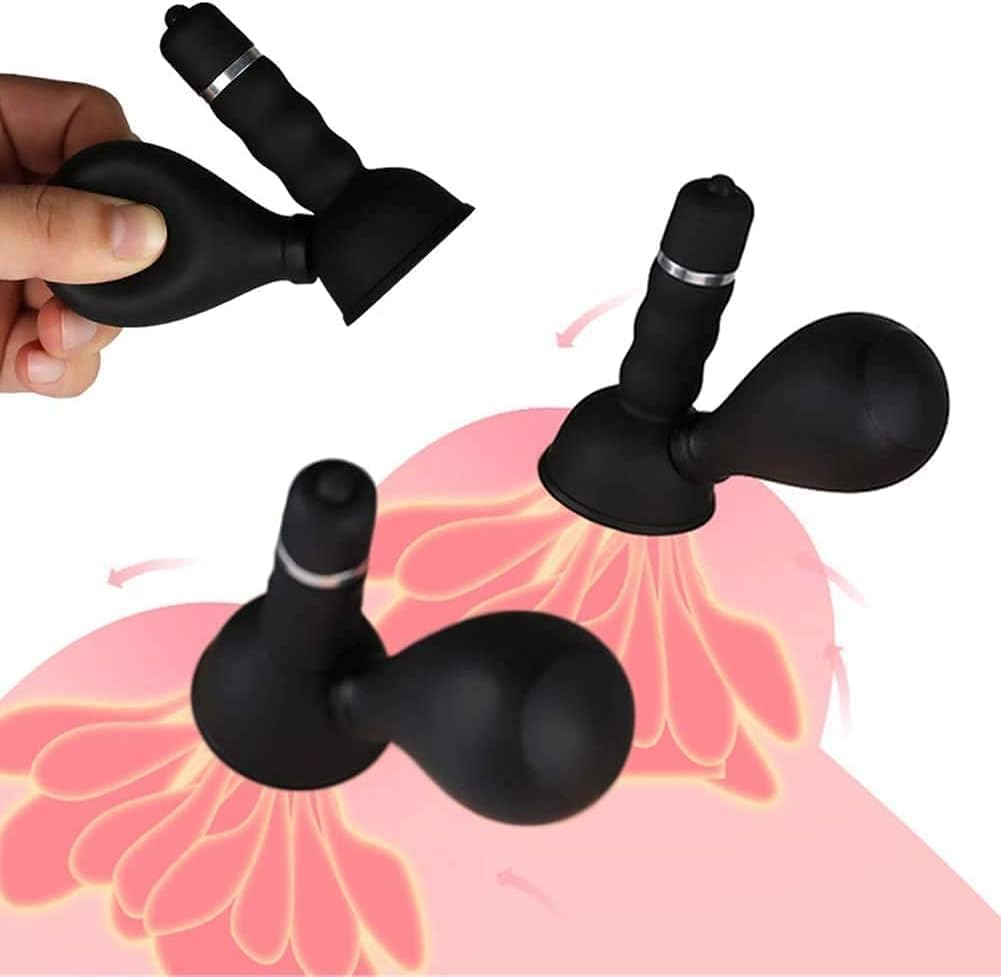 Nipple Sucking Sensorial Toys for Woman Flat and Shy Nipples for Women, Nipple Suction Cups Toys Breastfeeding for Women cv6s0115d2vb (Black 3)