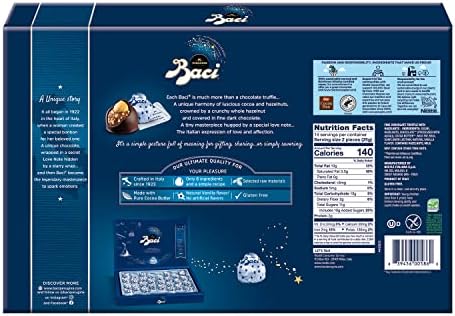 Perugina Baci Classic Dark 28-pc - Indulgent Choco Pieces - Gusto 12.34Oz (350g)
