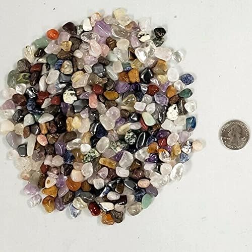Bulk Lot Mixed Natural Polishing Tumbled Crystal Chips Assorted Stone Reiki Healing Crystal Gemstone Fish Tank Garden Decoration (Size : 100g)