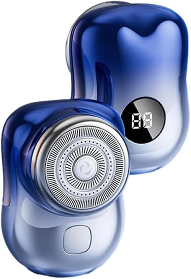 Mini-Shave Portable Electric Shaver, Waterproof Portable Powerful Razor for Travel Office Business Trip Travel-Friendly mini Shaver,USB Fast Charging (Gradient Blue)