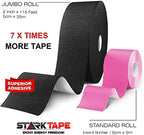 Original Kinesiology Athletic Tape. Professional Sports Tape for Ankle Wrist Knee Shoulder Muscles Joints. Latex Free, Waterproof, Stretchy, and Gentle on Skin. Up to 115 ft/Roll
