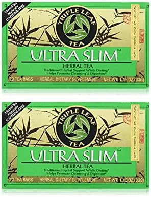 Triple Leaf Tea Ultra Slim 20 Bags each, Pack of 2