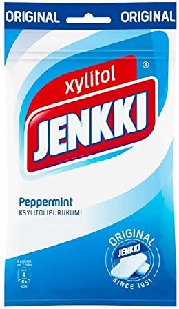 Jenkki Peppermint - Original - Finnish - Xylitol - Chewing Gum - Bag 100g