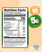 Kendel Instant Ginger Honey Tea – Real Ginger Powder with Natural Honey – Caffeine Free Soothing Drink – Hot or Cold – 10 Sachets