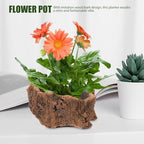 Happyyami Cement Flowerpot Faux Concrete Planter for Decorative Storage Box for Retro Style Multi-Functional Pot