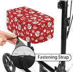 Christmas Santa Hohoho Knee Scooter Cushion Cover, Knee Scooter Pad for Comfort, Memory Foam Cushion Knee Walker Accessories with Removable Cover, 4'' Thick Fits Most Knee Walker Models