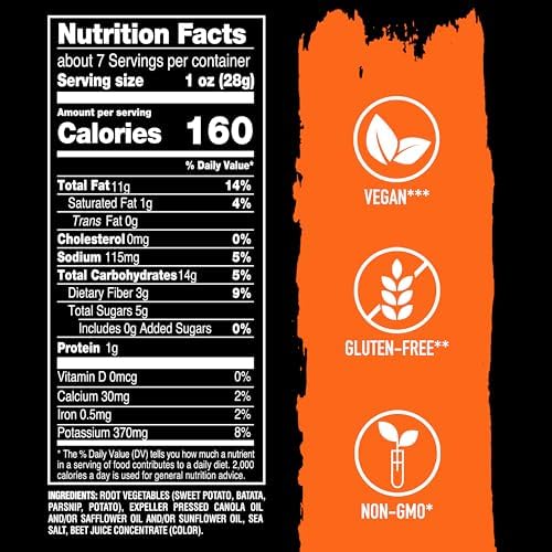 Terra Vegetable Chips, Original Chips with Sea Salt, 6.8 Oz