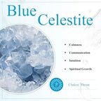 mookaitedecor Natural Celestite Crystal Geode Cluster Irregular Mineral Specimen Stone for Crystals Healing Reiki Home Decoration(10-49g)