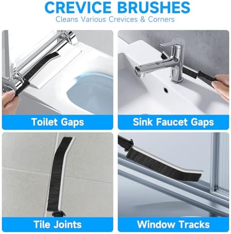 14Pcs Crevice Cleaning Brush Set, V Shape Grout Cleaner Brush for Deep Cleaning Gap, Hard Bristle Scrub Brushes Tools, Cleaning Supplies for Household Use, Bathroom, Kitchen, Toilet, Window